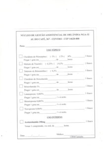 Notificação de Receita de Medicamentos Oftalmológicos